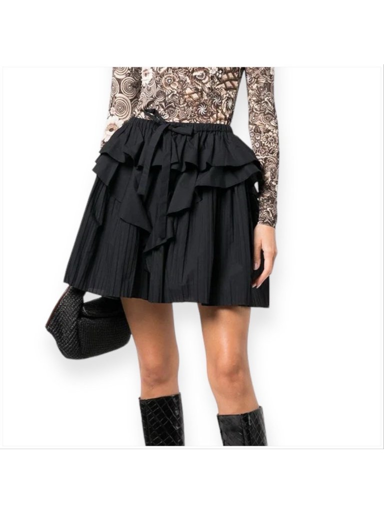 Ulla Johnson Sigrid Mini Skirt In Noir, Size 4, New With Tag